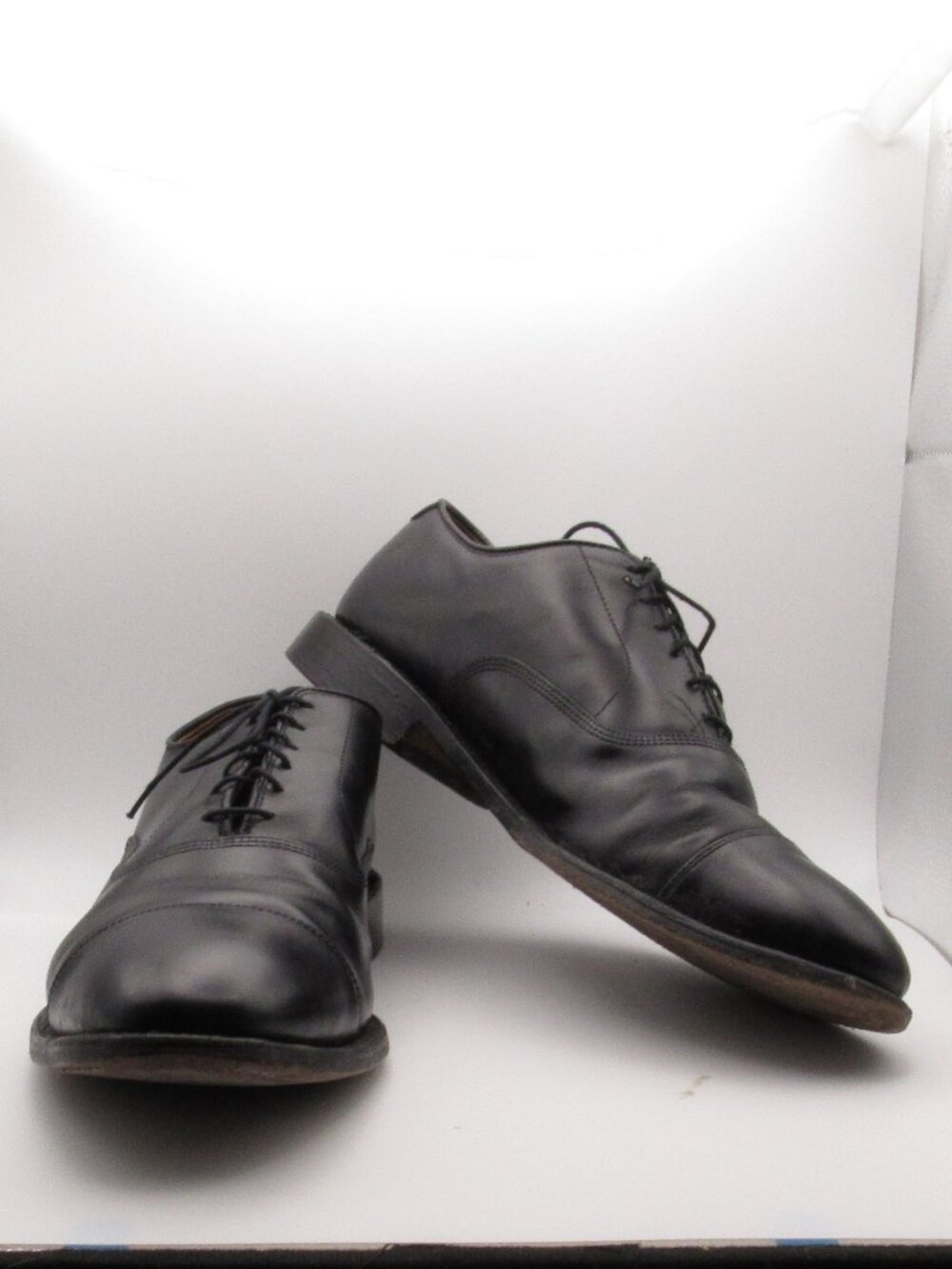 Allen Edmonds Black Park Avenue Men's Oxfords Size 10.5 Cap Toe Very Good Cond
